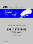 Carrier Split Systems Service Parts - Gen 4 & 5