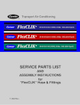 Carrier FlexCLIK Service Parts List/Assembly Guide